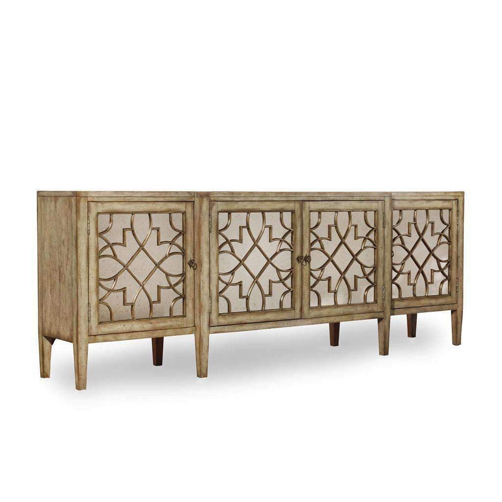 Sanctuary Four-Door Mirrored Console-Hooker-HOOKER-3013-85001-Sideboards & CredenzasSurf-Visage-1-France and Son