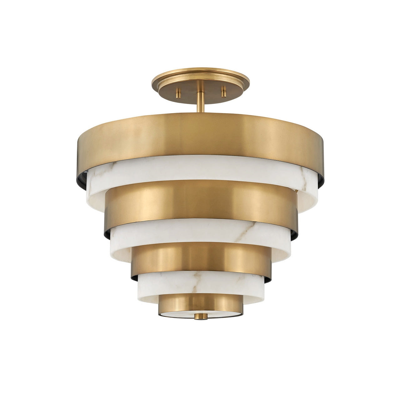 Foyer Echelon Medium Semi Flush Mount-Hinkley Lighting-HINKLEY-30183HB-Flush Mounts-1-France and Son