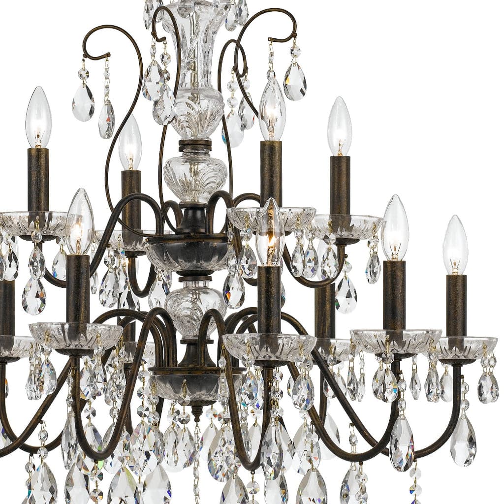 Butler 12 Light Crystal Chandelier-Crystorama Lighting Company-CRYSTO-3029-EB-CL-MWP-Chandeliers-4-France and Son