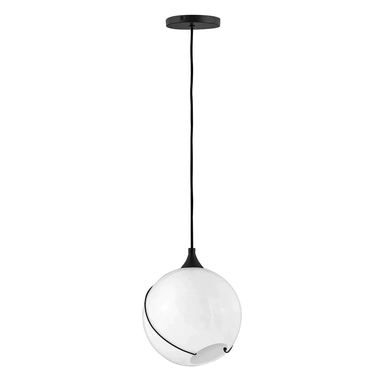 Chandelier Skye - Small Pendant-Hinkley Lighting-HINKLEY-30303BLK-WH-Chandeliers-1-France and Son