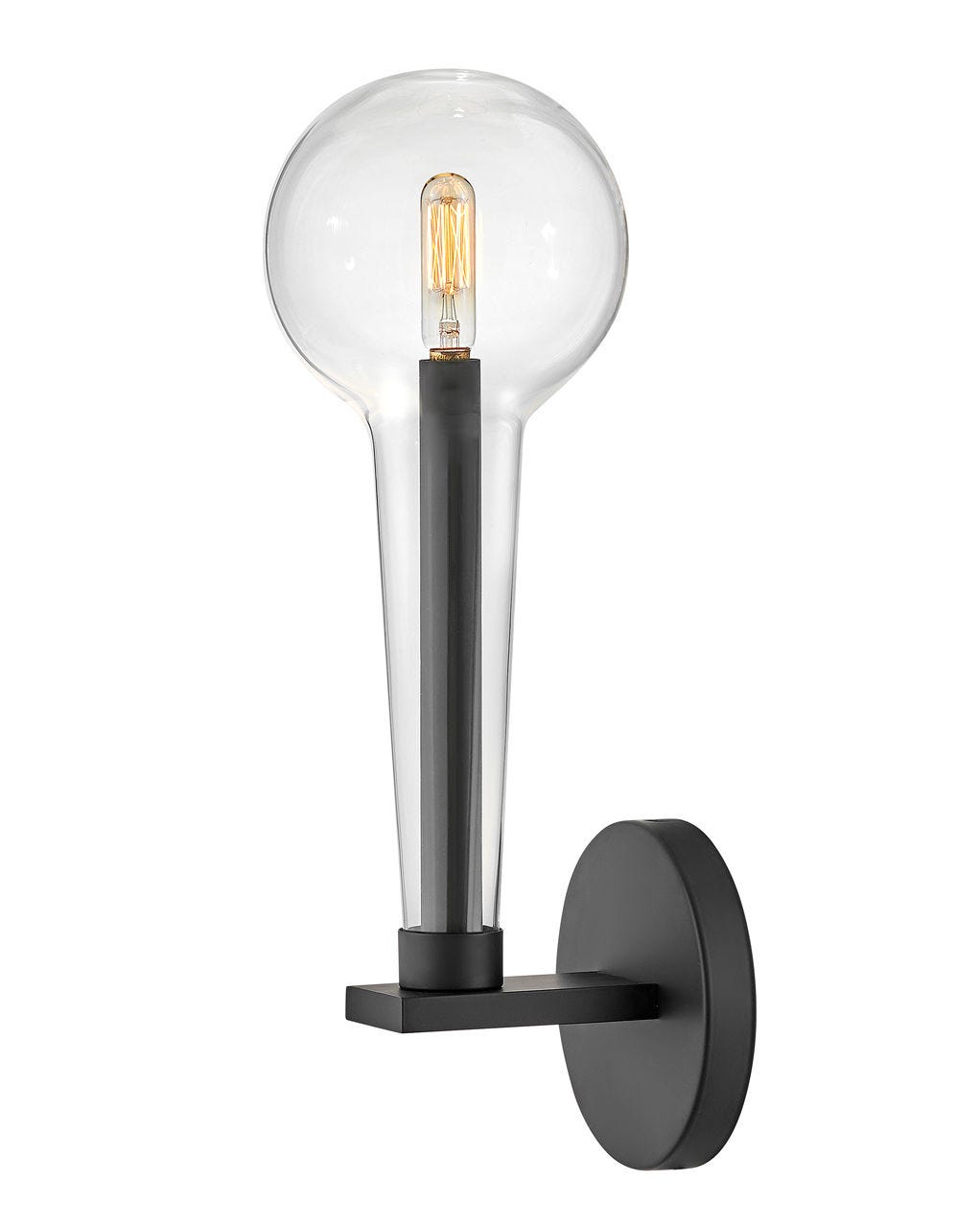 Sconce Alchemy - Single Light Sconce-Hinkley Lighting-HINKLEY-30520BK-Wall LightingBlack-2-France and Son