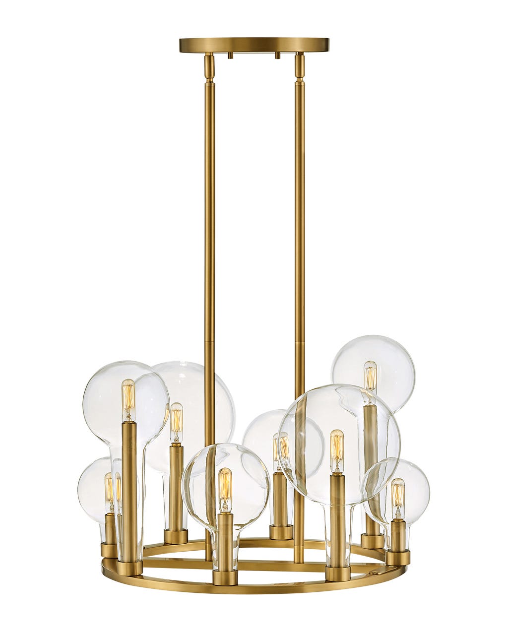 Chandelier Alchemy Medium Single Tier-Hinkley Lighting-HINKLEY-30526LCB-ChandeliersLacquered Brass-2-France and Son