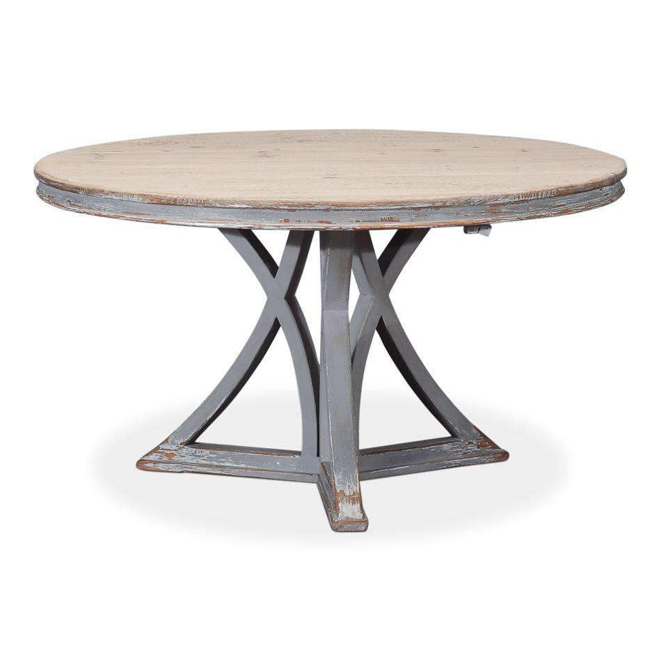French Country Round Dining Table-SARREID-SARREID-30537-Dining Tables-1-France and Son