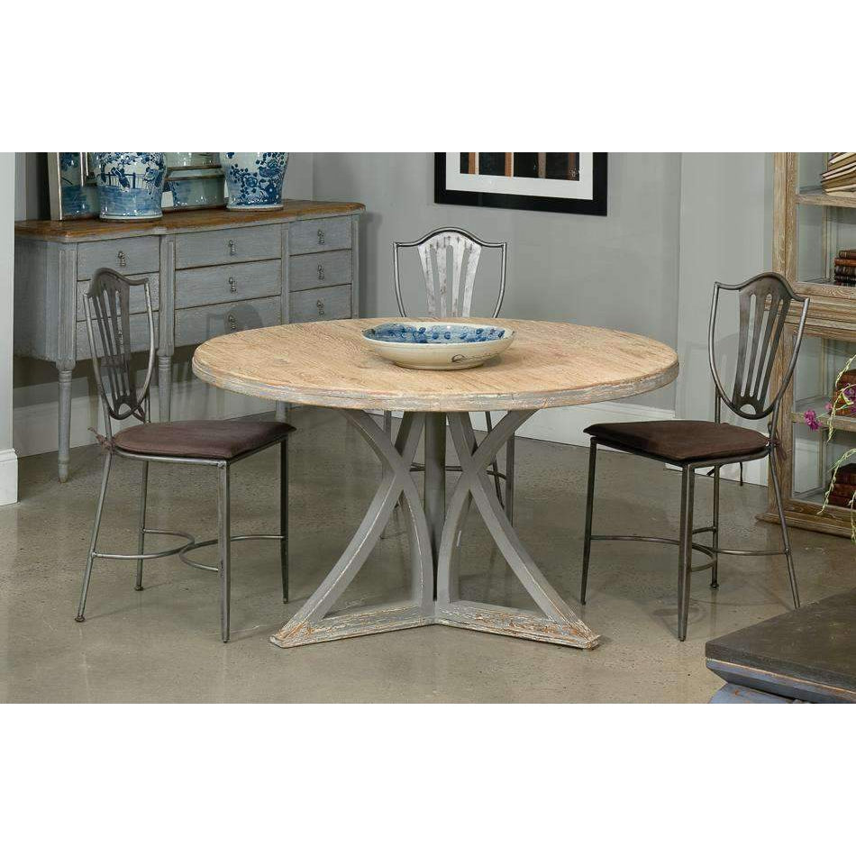 French Country Round Dining Table-SARREID-SARREID-30537-Dining Tables-2-France and Son