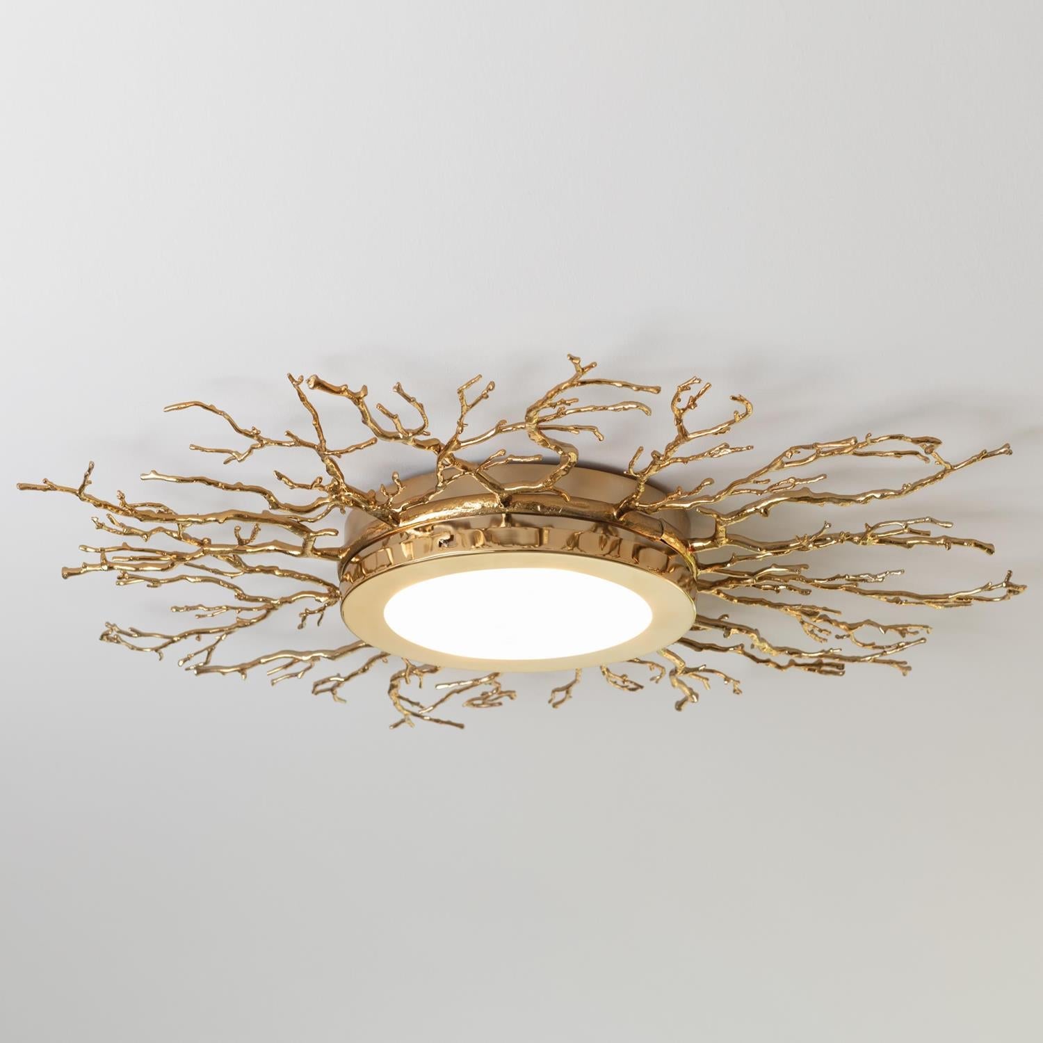 Twig Ceiling Fixture-Global Views-GVSA-9.93221-Flush MountsBrass-2-France and Son
