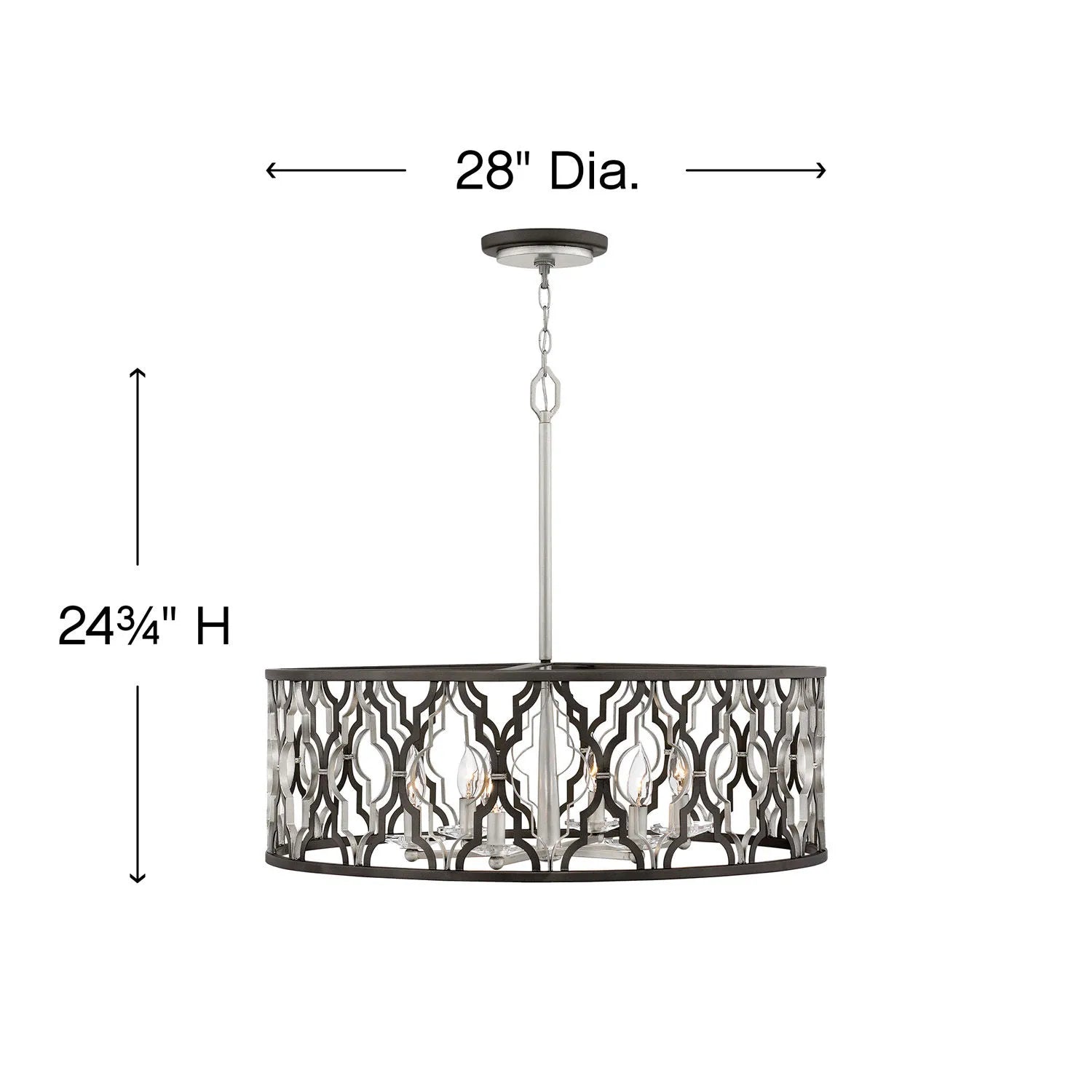 Portico Large Open Frame Drum-Hinkley Lighting-HINKLEY-3066GG-Chandeliers-2-France and Son