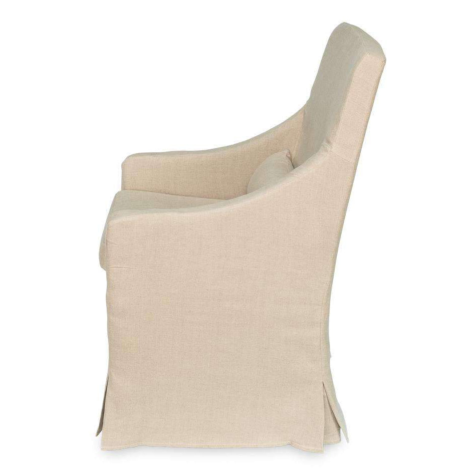 Boyce Skirted Arm Chair - Beige-SARREID-SARREID-30689-Lounge Chairs-2-France and Son