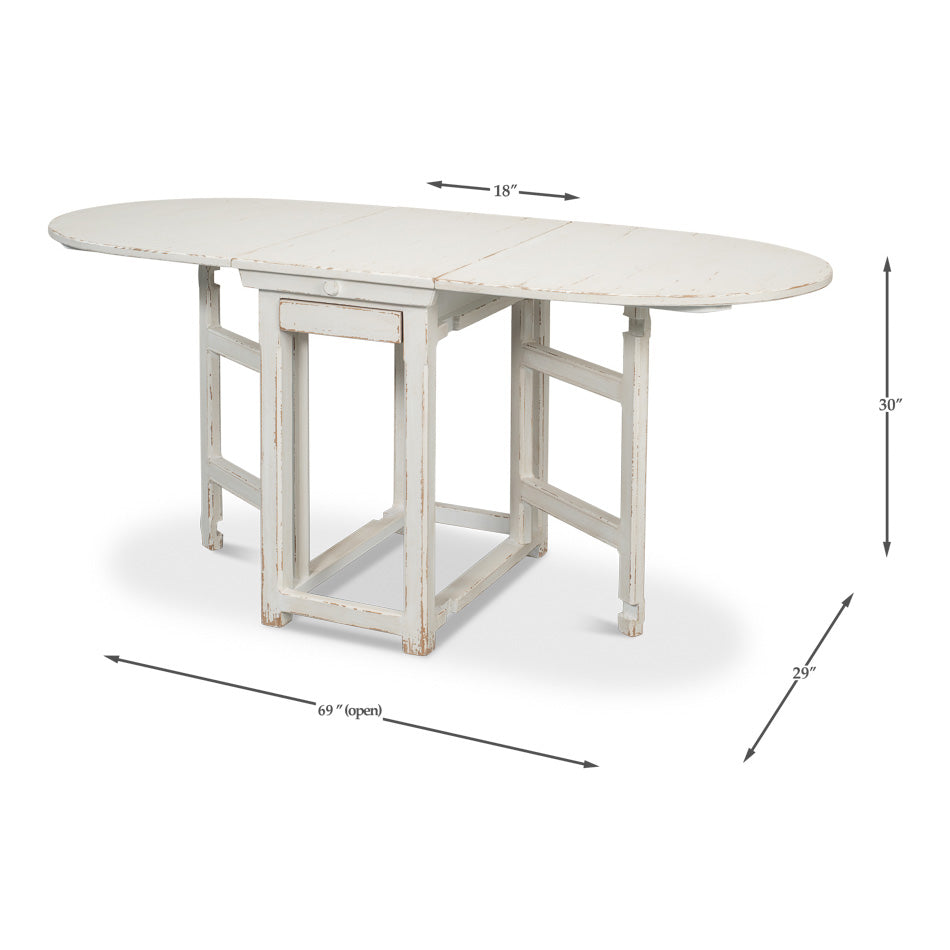 Charlie's Woodenhinge Dropleaf Table-SARREID-STOCKR-SARREID-30884-Dining Tables-5-France and Son