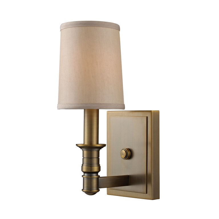 Baxter 11'' High 1-Light Sconce - Brushed Antique Brass-Elk Home-ELK-31260/1-Wall Lighting-1-France and Son