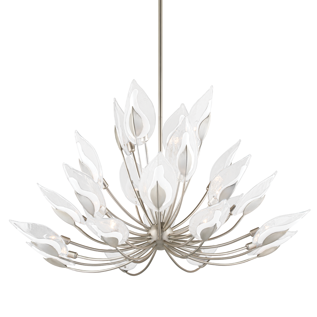 Blossom 28 Light Chandelier-Hudson Valley-HVL-4856-SL-ChandeliersSilver Leaf-2-France and Son