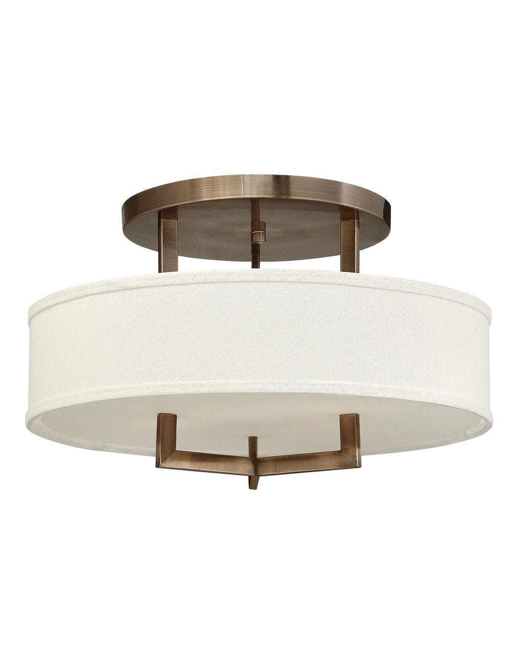 Foyer Hampton - Medium Semi-Flush Mount with LED-Hinkley Lighting-HINKLEY-3201BR-Flush MountsBrushed Bronze-NON-LED-3-France and Son