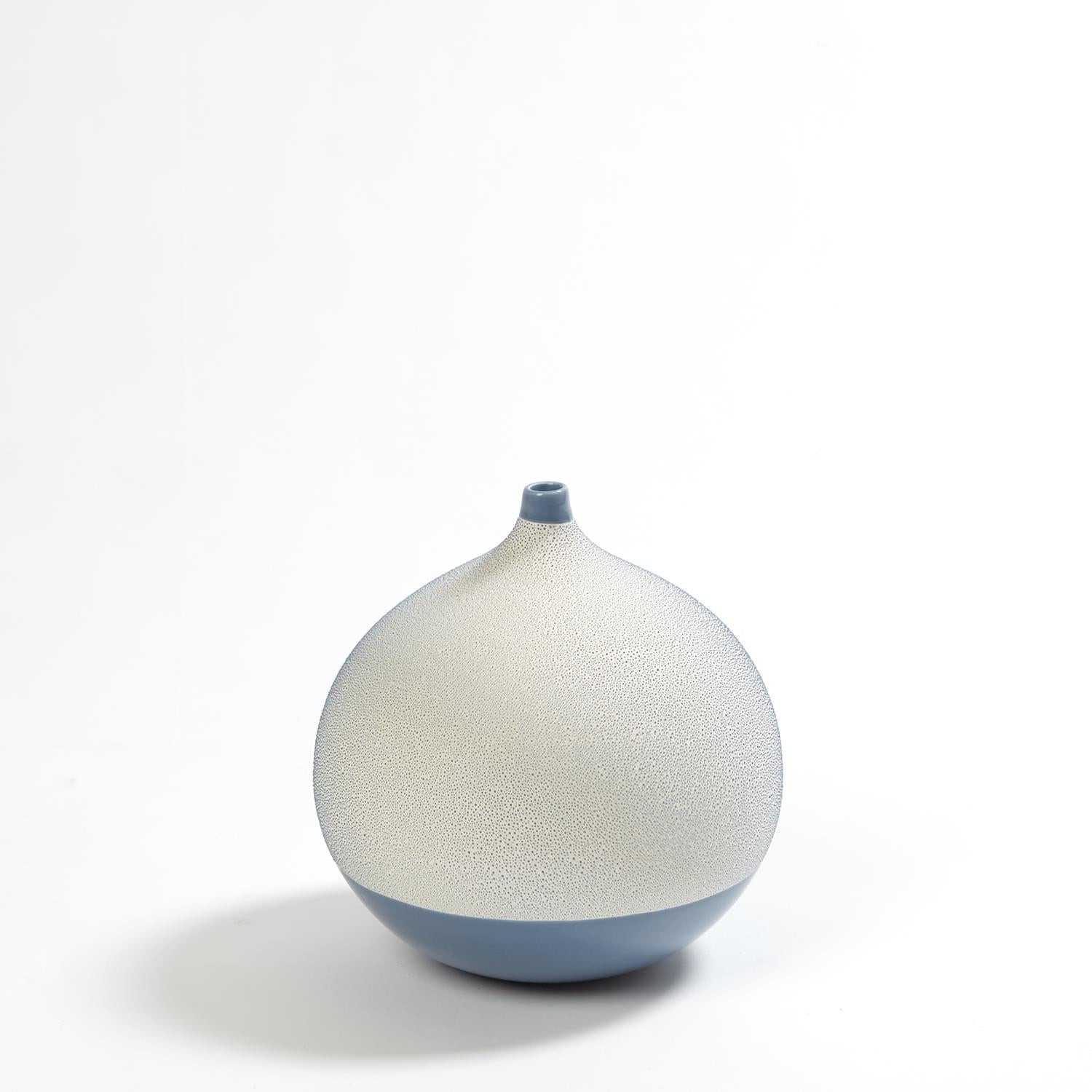 Pixelated Ball Vase-Global Views-GVSA-1.10623-VasesSmall-Blue-7-France and Son