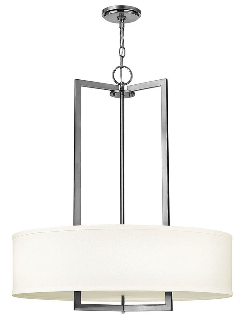 Chandelier Hampton - Medium Drum-Hinkley Lighting-HINKLEY-3204AN-ChandeliersAntique Nickel - W/out LED Light-2-France and Son