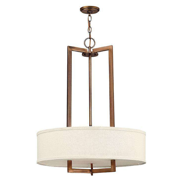 Hampton Chandelier Brushed Bronze-Hinkley Lighting-HINKLEY-3204BR-LED-Chandeliers-1-France and Son