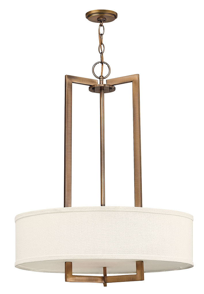 Chandelier Hampton - Medium Drum-Hinkley Lighting-HINKLEY-3204BR-ChandeliersBrushed Bronze - W/out LED Light-3-France and Son