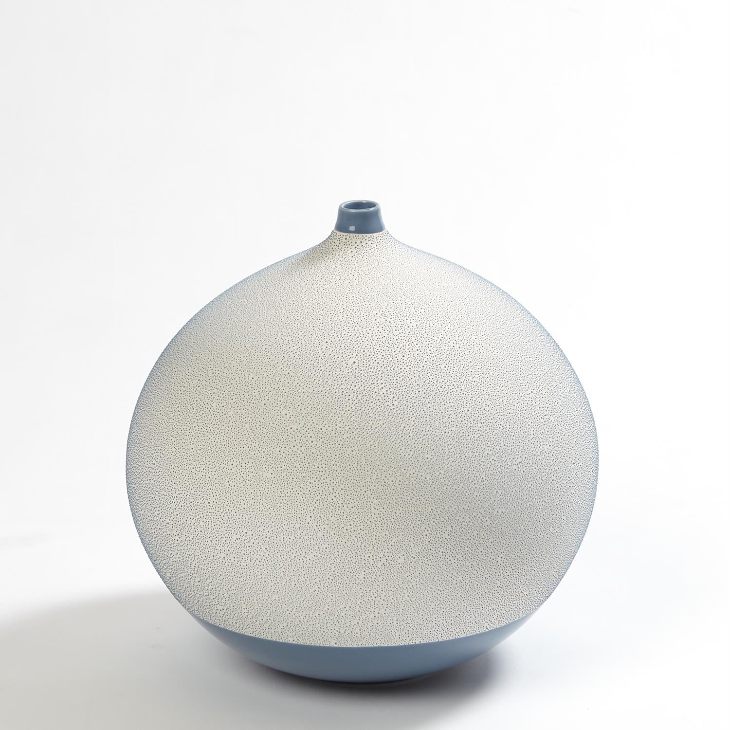 Pixelated Ball Vase-Global Views-GVSA-1.10622-VasesMedium-Blue-5-France and Son