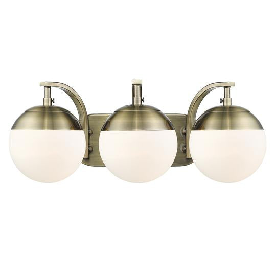 Dixon 3 Light Bath Vanity-Golden Lighting-GOLDEN-3218-BA3 AB-AB-Bathroom LightingAged Brass-14-France and Son