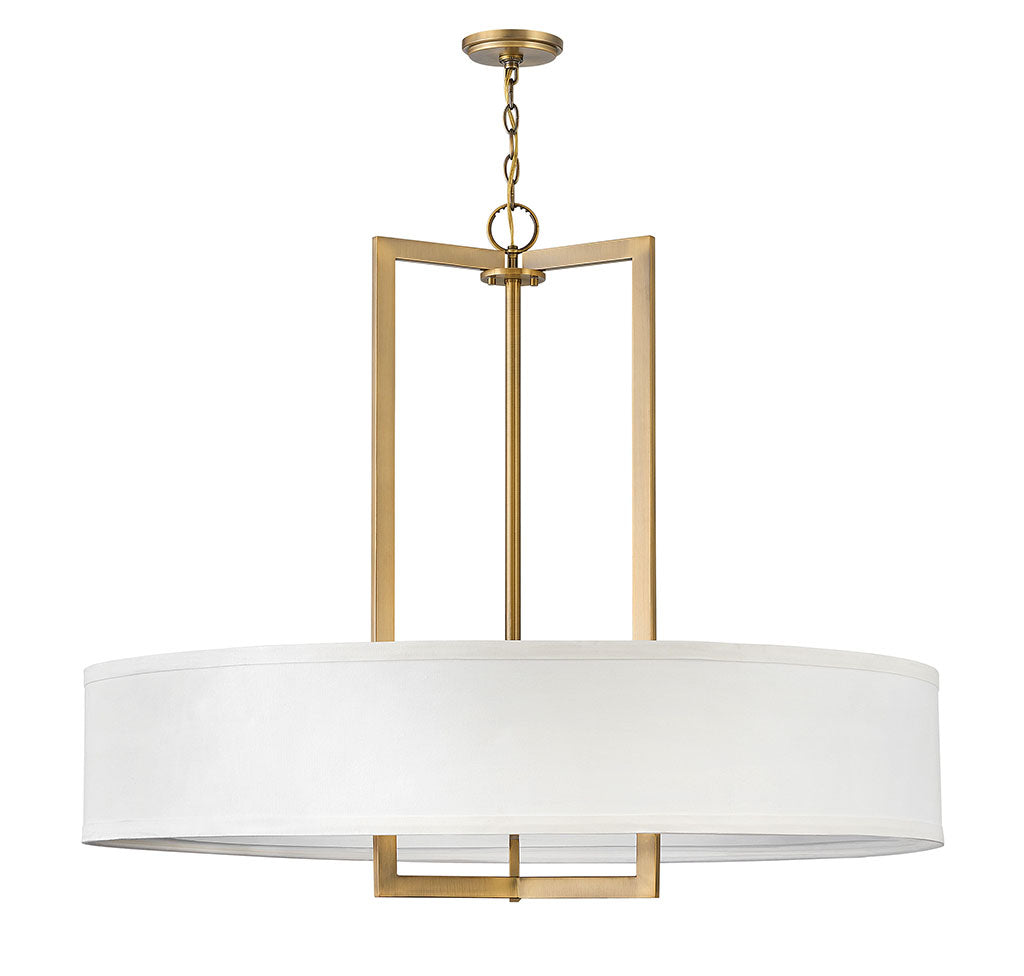 Chandelier Hampton Large Drum Pendant-Hinkley Lighting-HINKLEY-3219BR-ChandeliersBrushed Bronze-2-France and Son