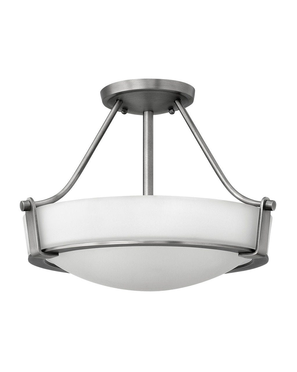 Hathaway Medium Semi - Flush Mount-Hinkley Lighting-HINKLEY-3220AN-Flush MountsAntique Nickel-NON-LED-5-France and Son