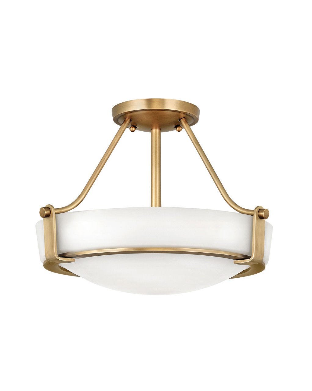 Hathaway Medium Semi - Flush Mount-Hinkley Lighting-HINKLEY-3220HB-Flush MountsHeritage Brass-NORMAL-6-France and Son