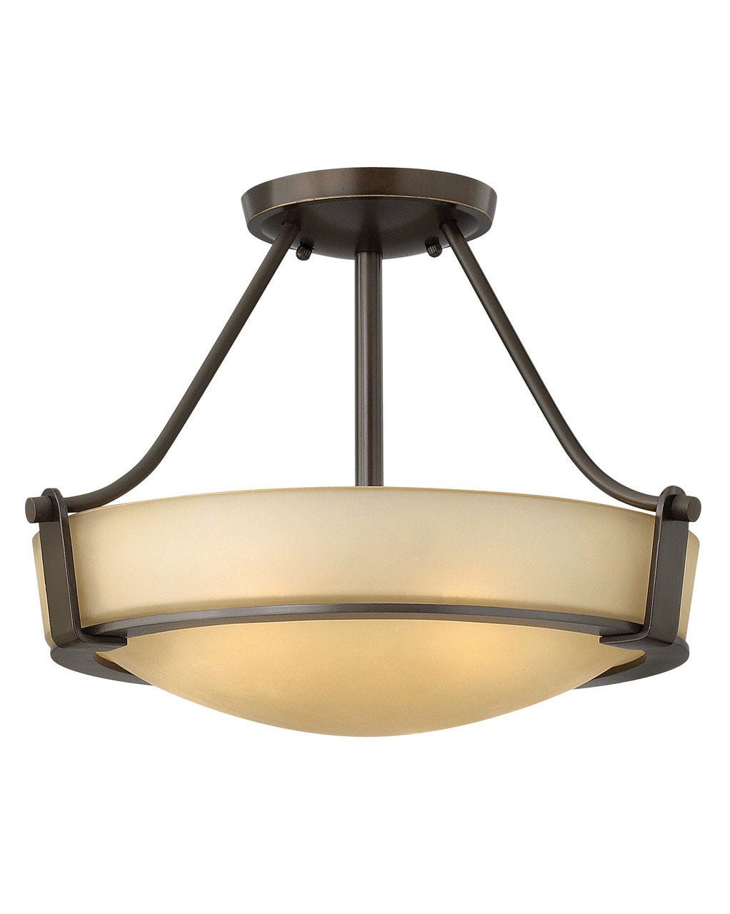 Hathaway Medium Semi - Flush Mount-Hinkley Lighting-HINKLEY-3220OB-LED-Flush MountsOlde Bronze-LED-4-France and Son