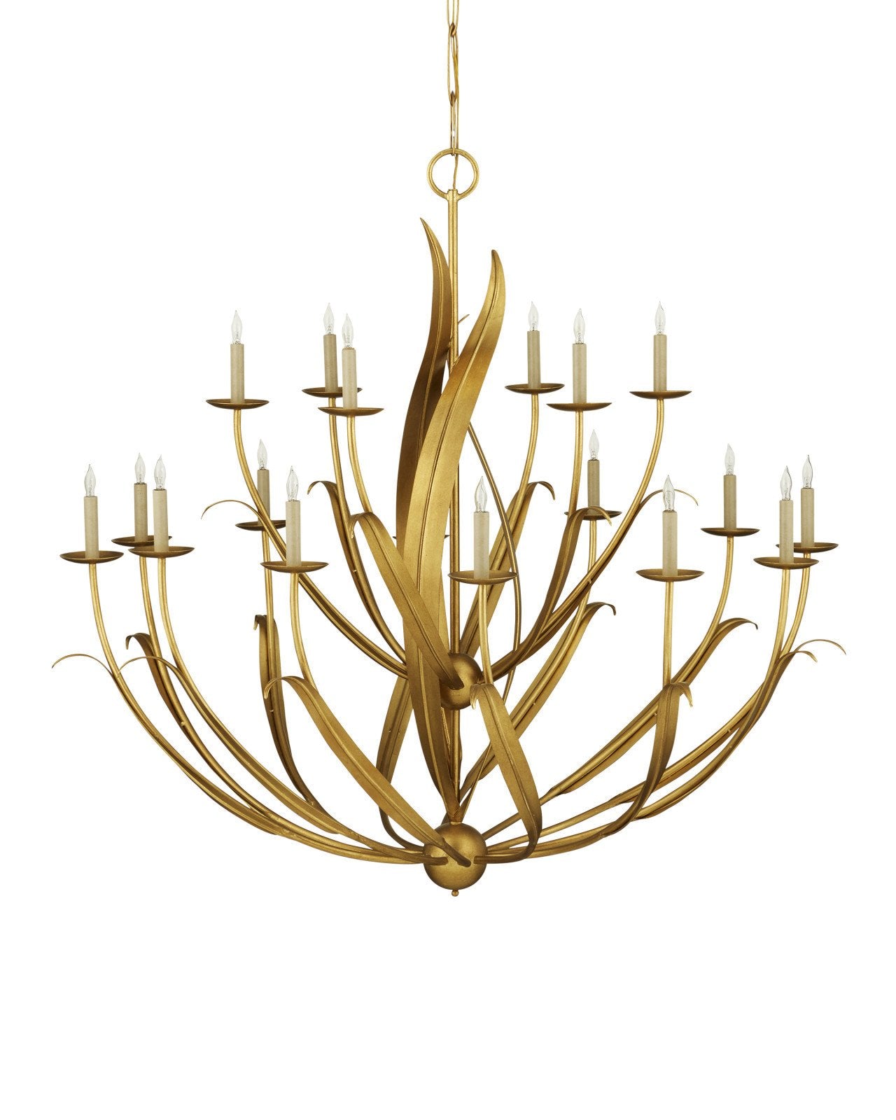 Menefee Large Gold Chandelier