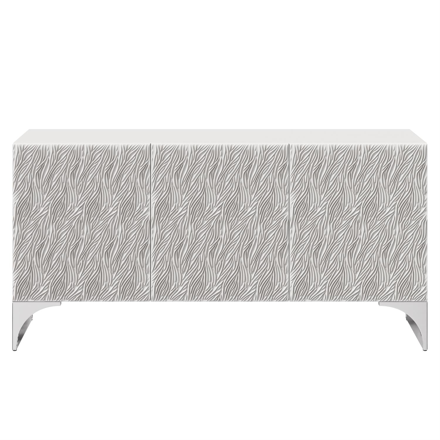 Stratum Buffet - Fossil White Faux Stone Finish-Bernhardt-BHDT-325132-Bookcases & Cabinets-1-France and Son