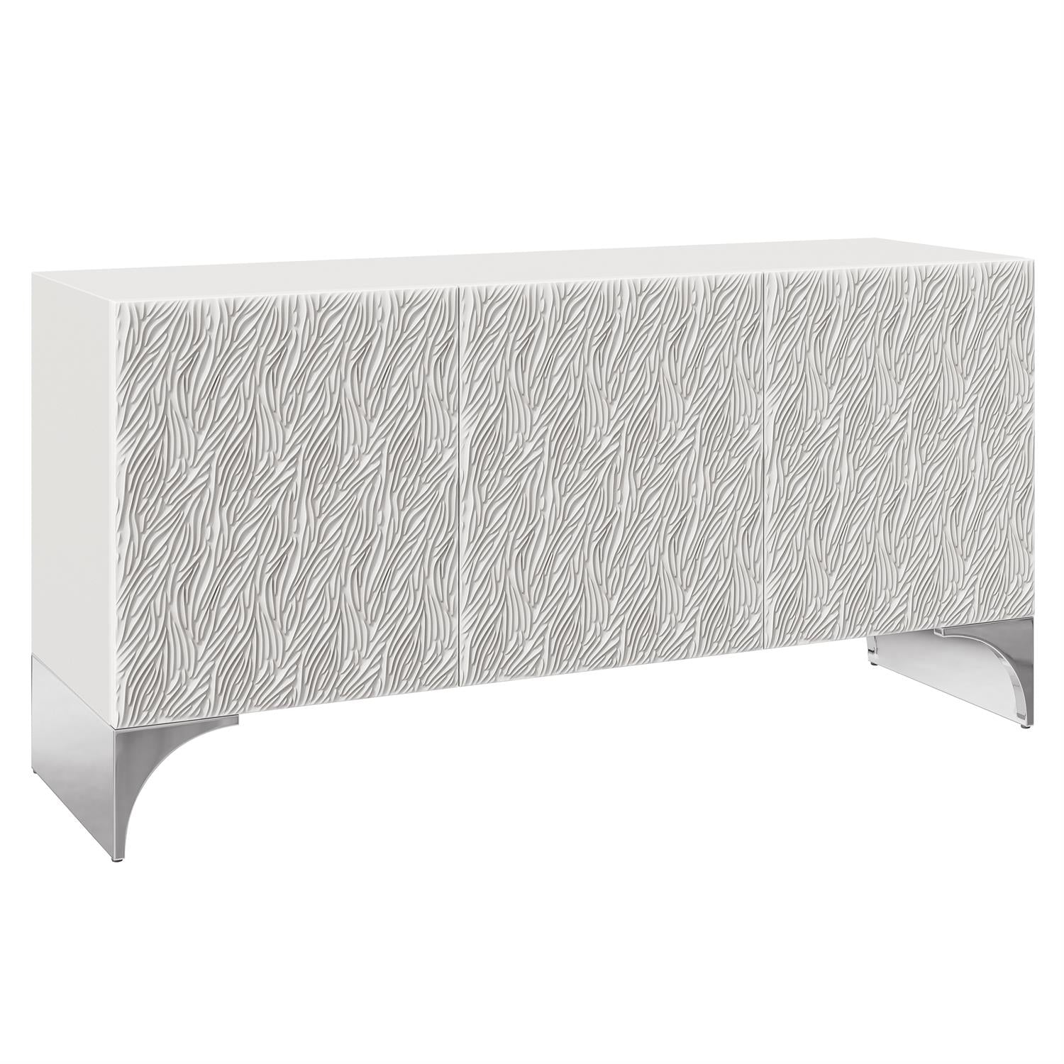 Stratum Buffet - Fossil White Faux Stone Finish-Bernhardt-BHDT-325132-Bookcases & Cabinets-2-France and Son