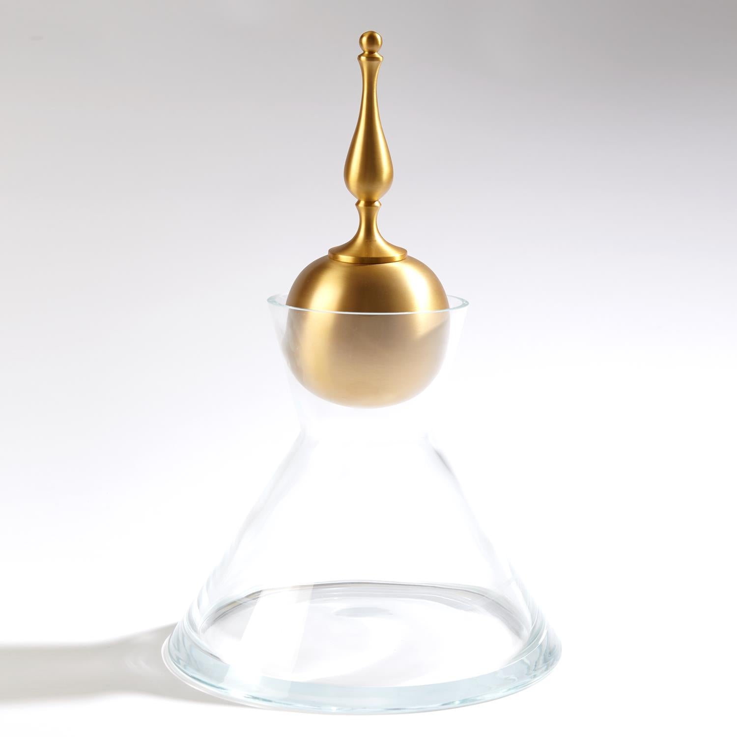 Finial Decanter-Global Views-GVSA-1.10114-Bar DecorBrass-Large-4-France and Son