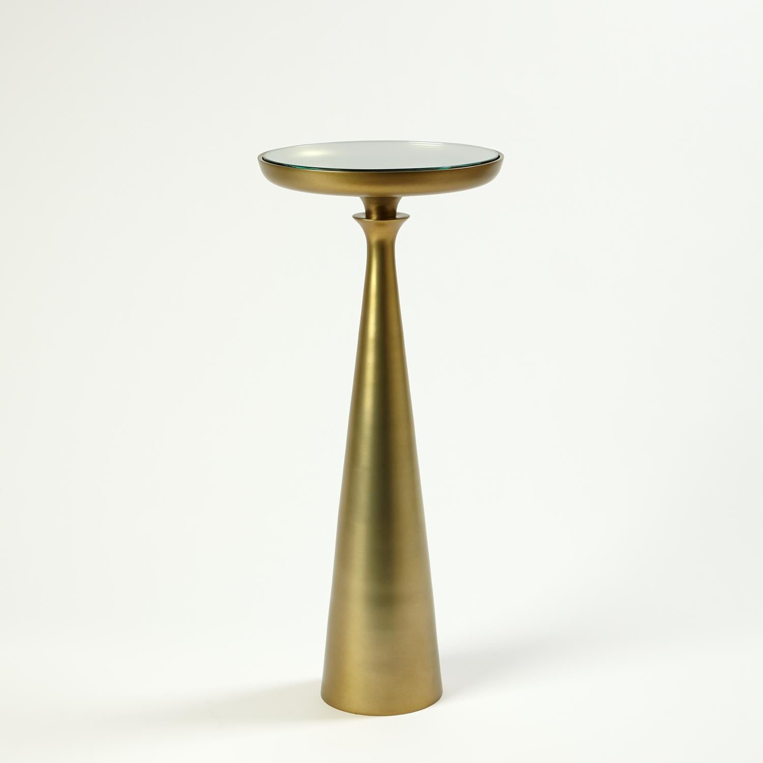 Minaret Accent Table-Global Views-GVSA-7.90766-Side TablesLarge-Satin Brass-4-France and Son