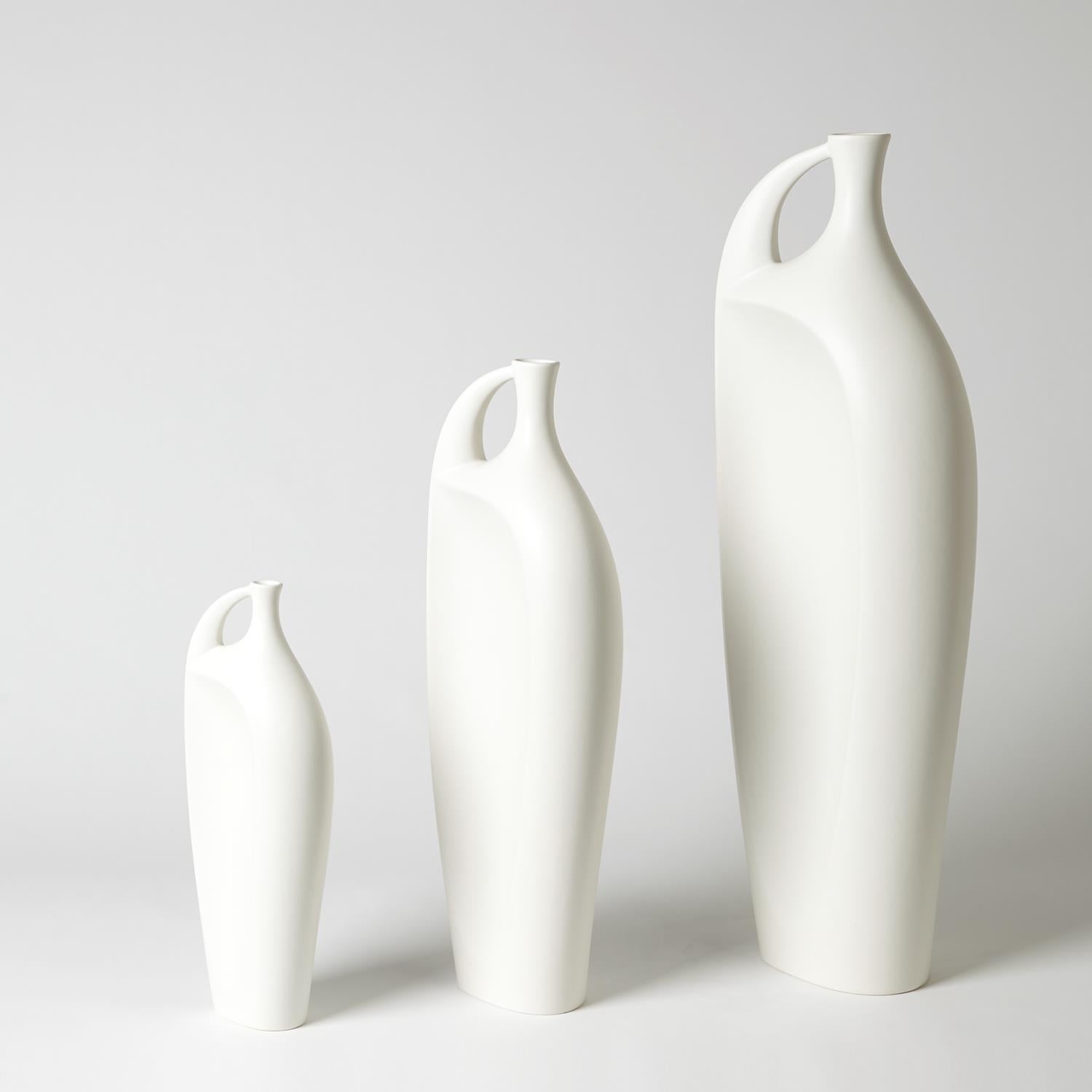 Indentation Vase-Global Views-GVSA-1.10679-VasesLarge-Matte White-3-France and Son