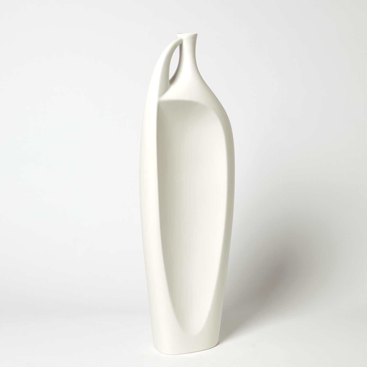 Indentation Vase-Global Views-GVSA-1.10679-VasesLarge-Matte White-1-France and Son