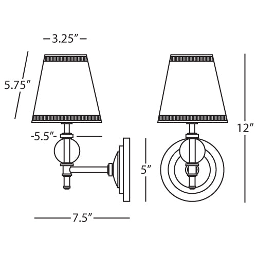 The Muses Wall Sconce-Robert Abbey Fine Lighting-ABBEY-3314-Wall Lighting-2-France and Son