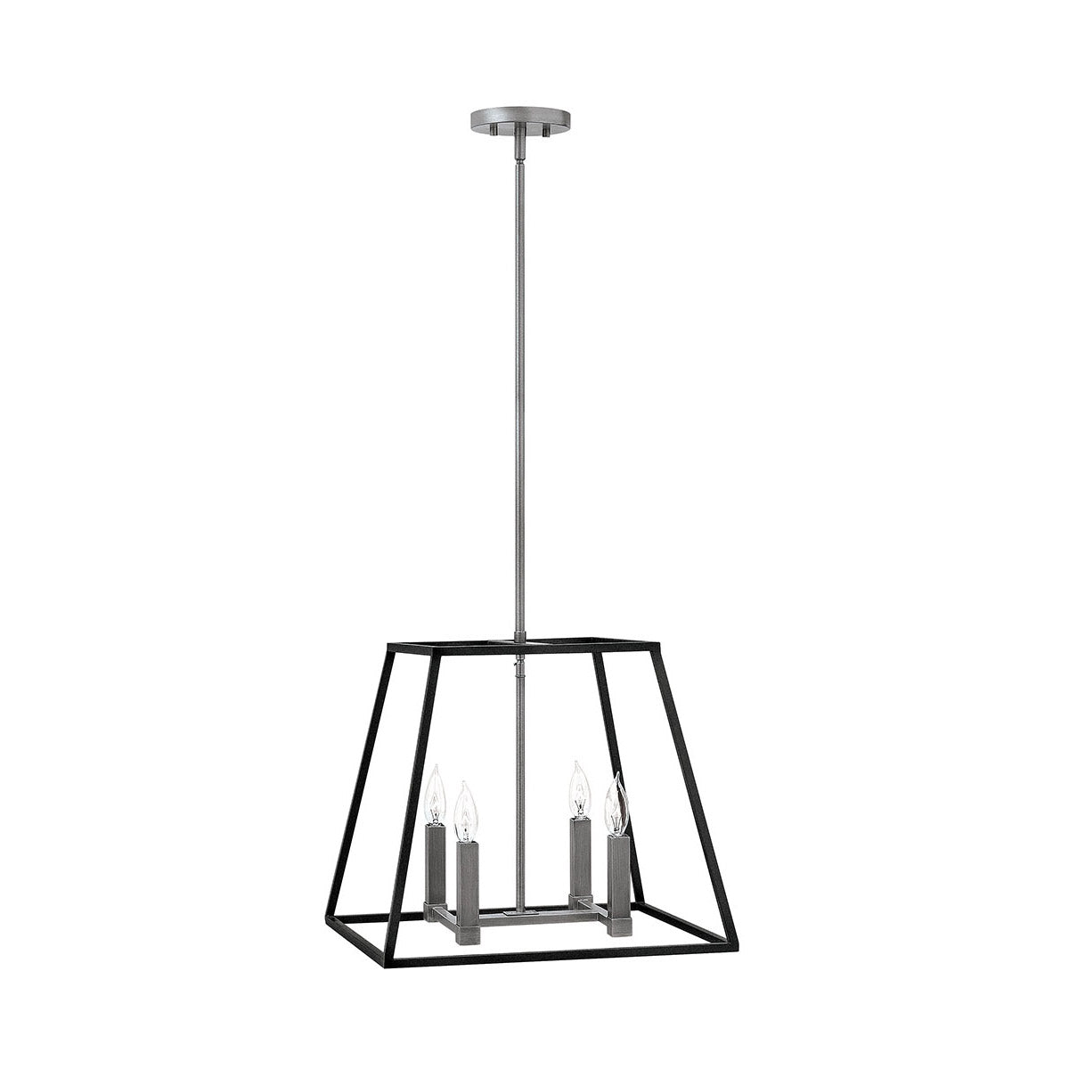 Fulton Pendant Ceiling Light-Hinkley Lighting-HINKLEY-3334DZ-PendantsAged Zinc-Candelabra-4 Light Mini-7-France and Son