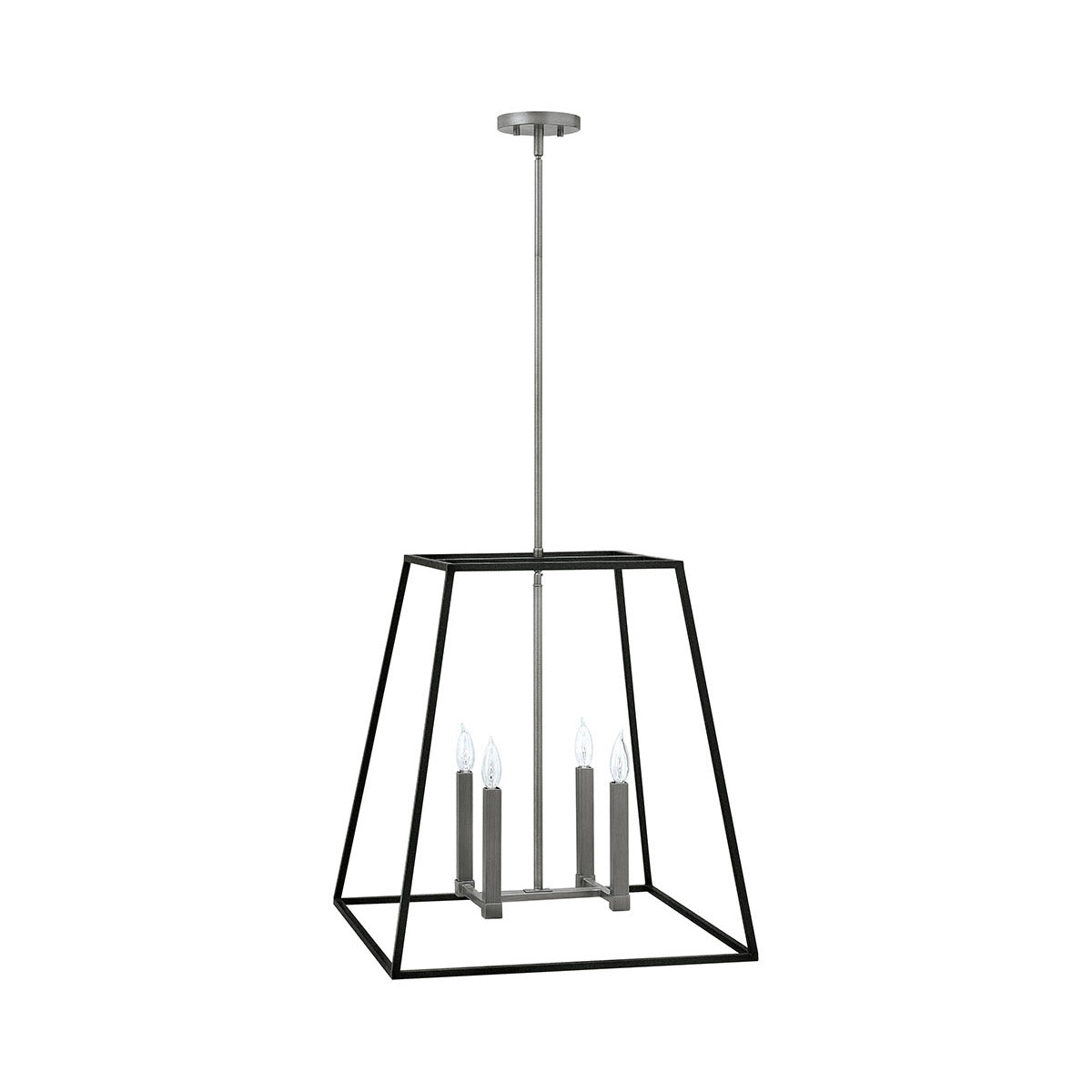 Fulton Pendant Ceiling Light-Hinkley Lighting-HINKLEY-3336DZ-PendantsAged Zinc-Candelabra-4 Light-9-France and Son