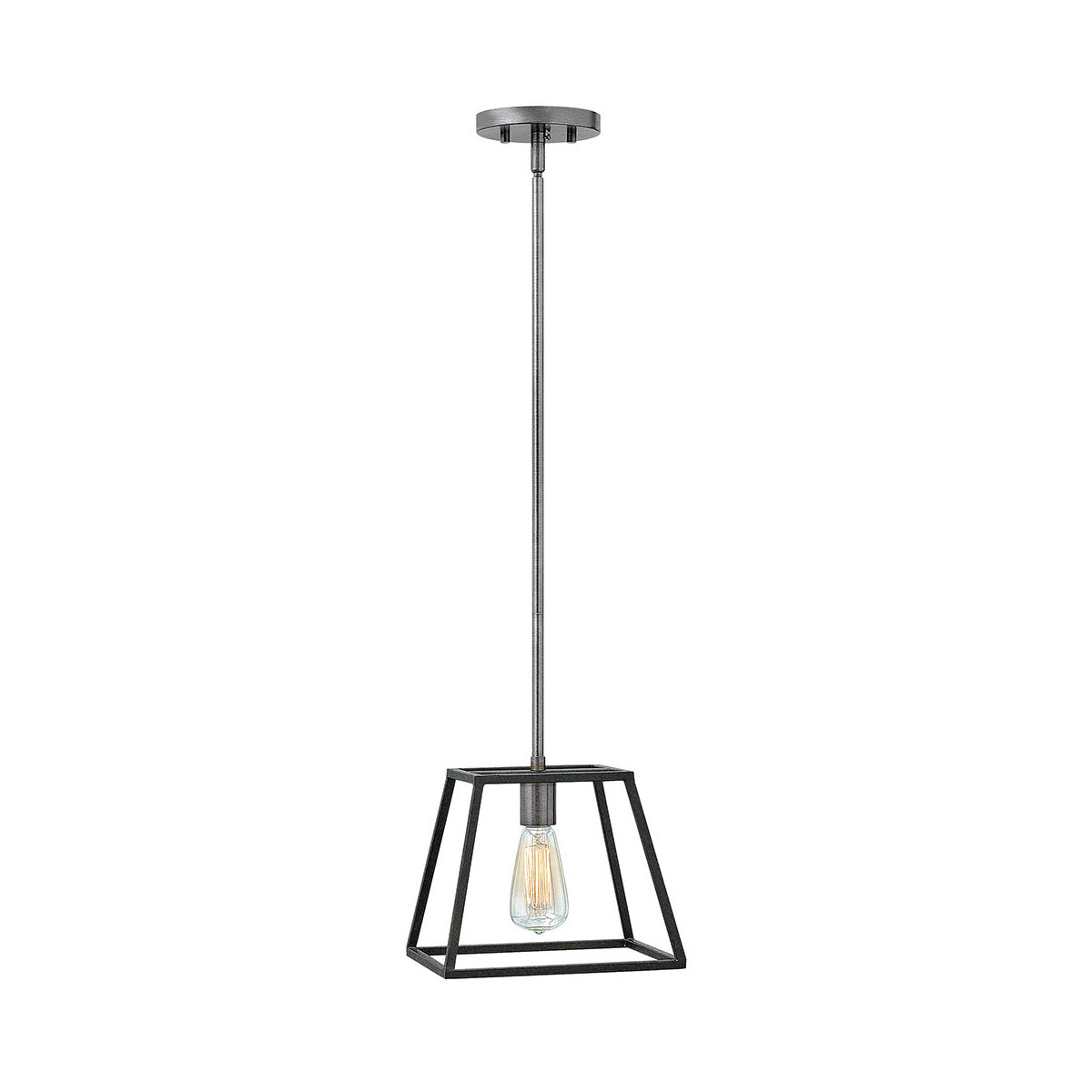 Fulton Pendant Ceiling Light-Hinkley Lighting-HINKLEY-3337DZ-PendantsAged Zinc-MED-1 Light Mini-1-France and Son