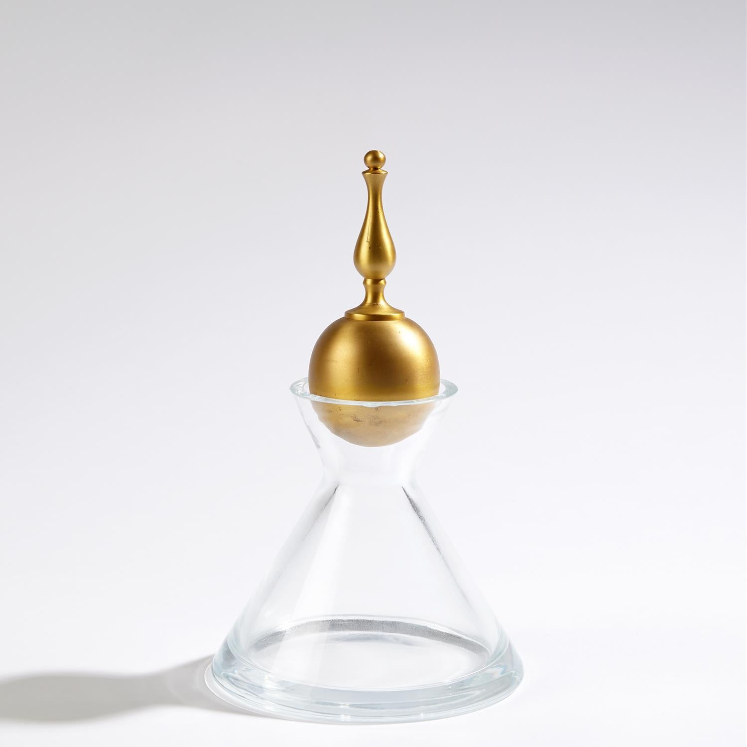 Finial Decanter-Global Views-GVSA-1.10115-Bar DecorBrass-Small-6-France and Son