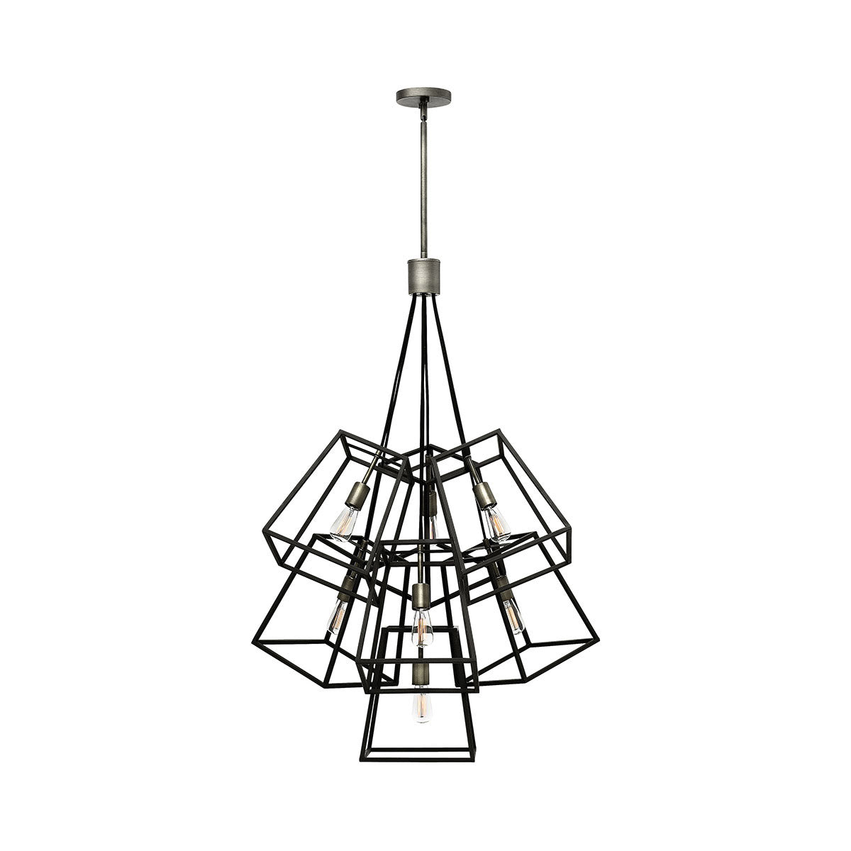 Foyer Fulton Chandelier-Hinkley Lighting-HINKLEY-3357DZ-ChandeliersAged Zinc-7 Light-1-France and Son