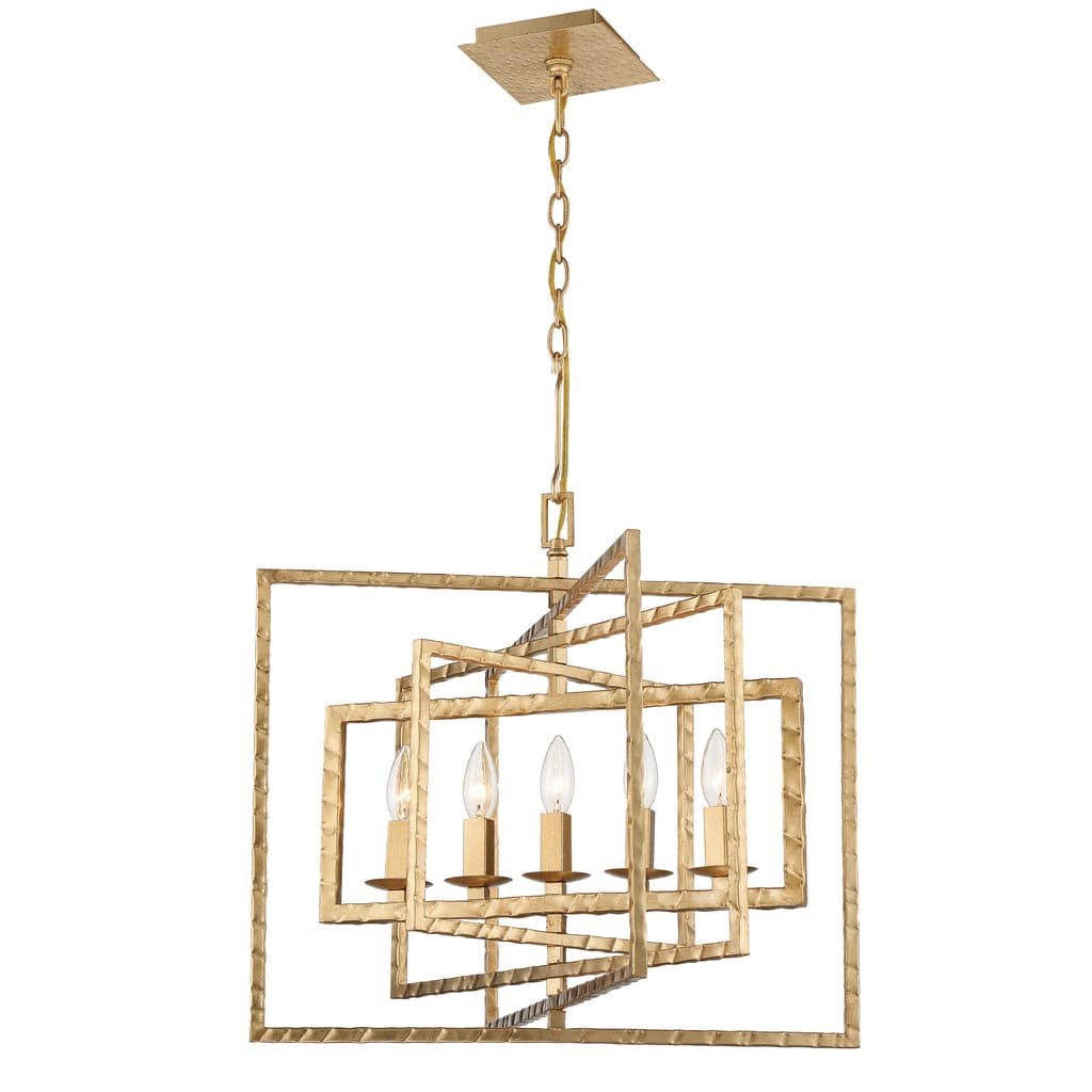 Capri 5 Light Chandelier-Crystorama Lighting Company-CRYSTO-336-GA-Chandeliers-1-France and Son