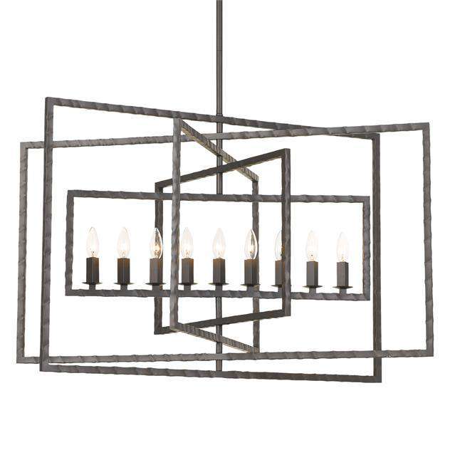 Capri 9 Light Chandelier-Crystorama Lighting Company-CRYSTO-337-RS-ChandeliersRaw Steel-5-France and Son