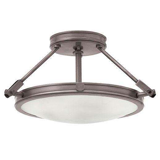 Foyer Collier Antique Nickel-Hinkley Lighting-HINKLEY-3381AN-Flush Mounts-1-France and Son