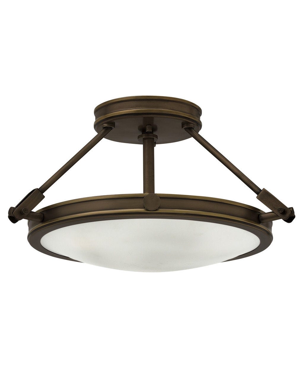 Foyer Collier - Small LED Semi-Flush Mount-Hinkley Lighting-HINKLEY-3381LZ-Flush MountsLight Oiled Bronze-NON-LED-4-France and Son