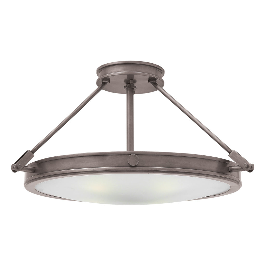 Foyer Collier - Medium Semi-Flush Mount-Hinkley Lighting-HINKLEY-3382AN-Flush MountsAntique Nickel-2-France and Son