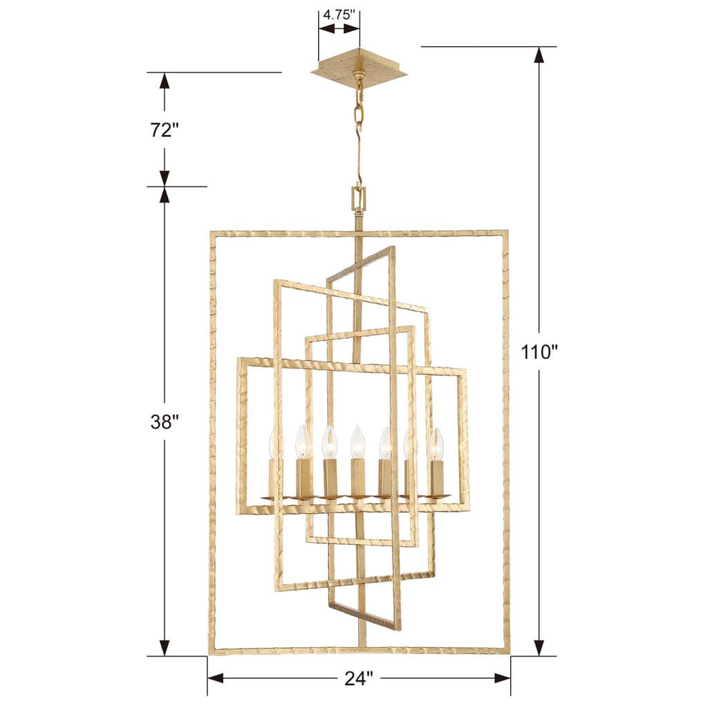 Capri 7 Light Chandelier-Crystorama Lighting Company-CRYSTO-339-GA-Chandeliers-3-France and Son