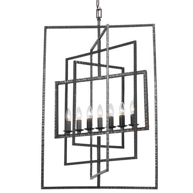 Capri 7 Light Chandelier-Crystorama Lighting Company-CRYSTO-339-RS-ChandeliersRaw Steel-7-France and Son