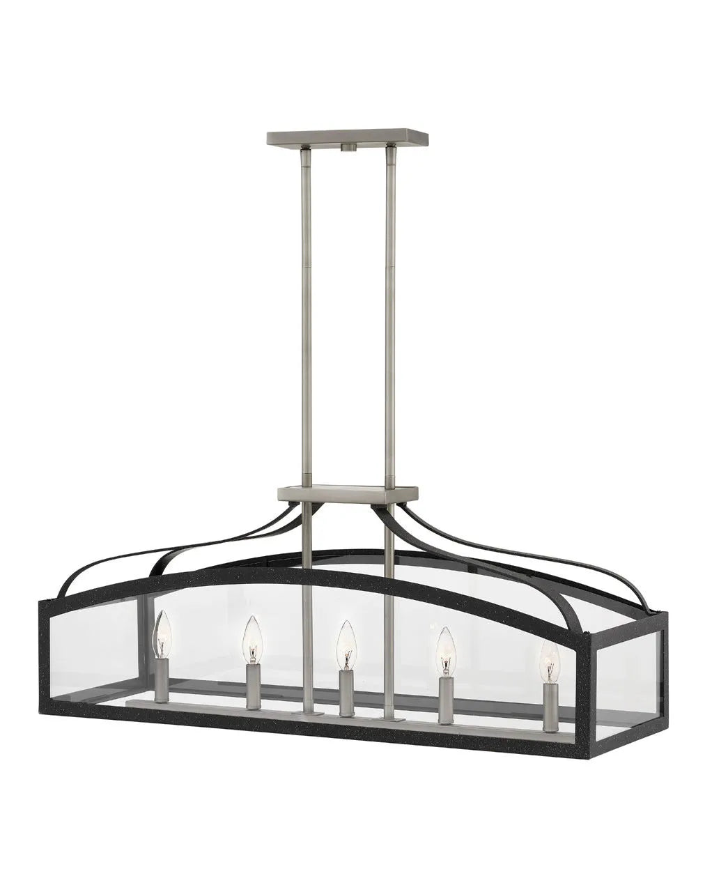 Chandelier Clarendon - Five Light Linear-Hinkley Lighting-HINKLEY-3416DZ-ChandeliersSilver-2-France and Son