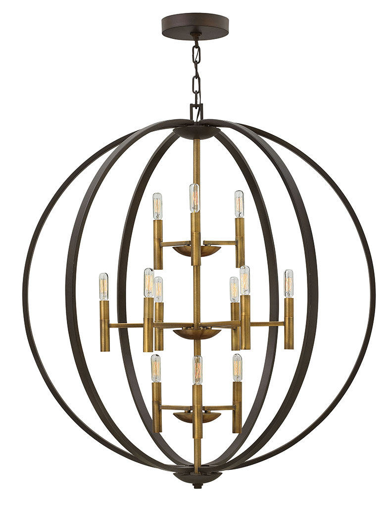 Large Three Tier Orb-Hinkley Lighting-HINKLEY-3469SB-ChandeliersSpanish Bronze-2-France and Son