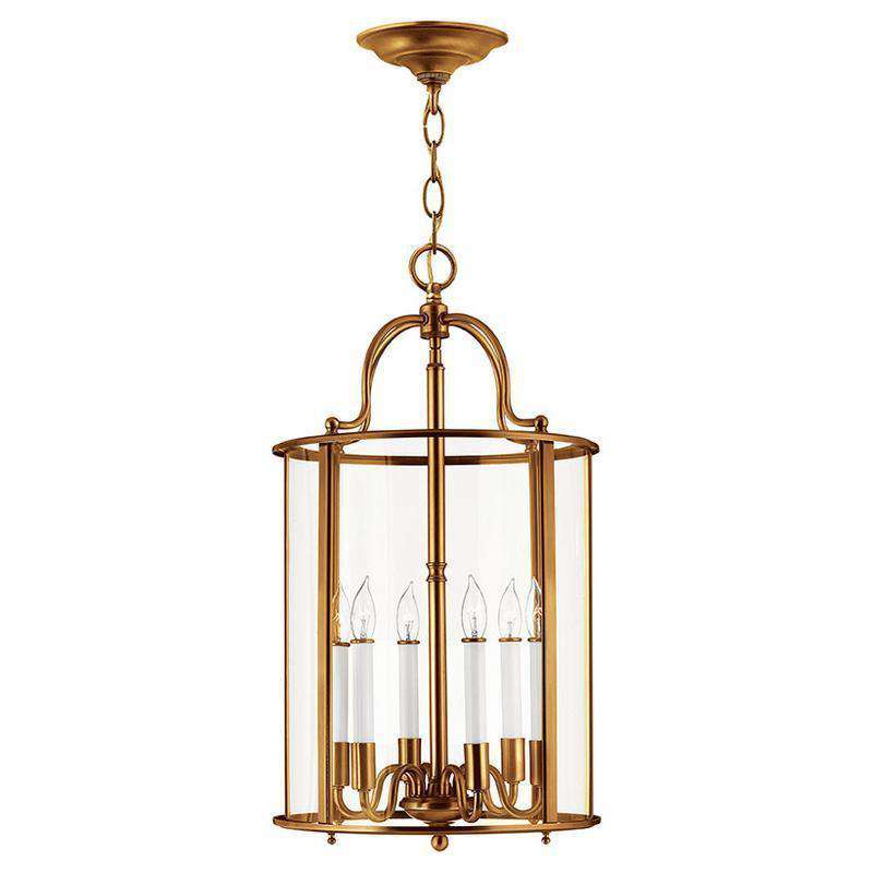 Foyer Gentry Heirloom Brass-Hinkley Lighting-HINKLEY-3478HR-Pendants-1-France and Son