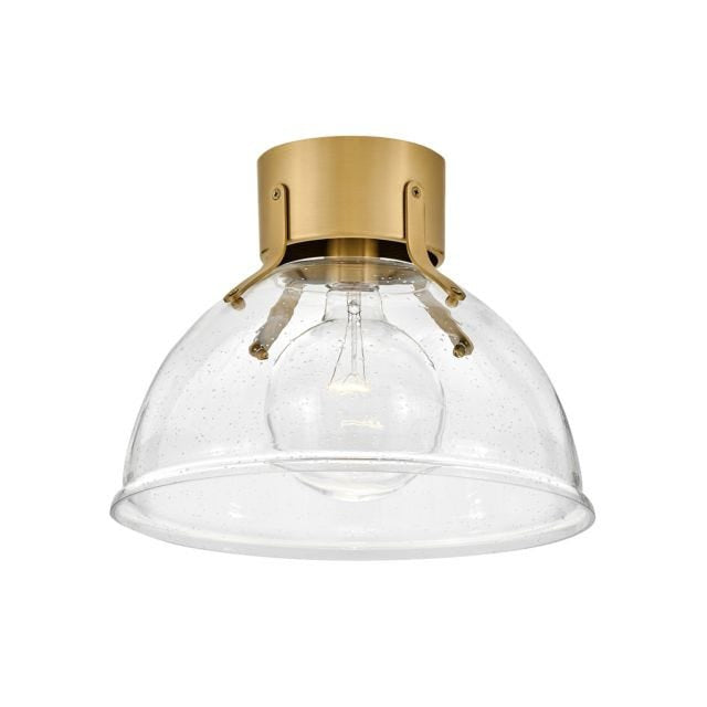 Foyer Argo - Small Flush Mount-Hinkley Lighting-HINKLEY-3481HB-CS-Flush MountsHeritage Brass W/ Clear Seedy Glass-1-France and Son