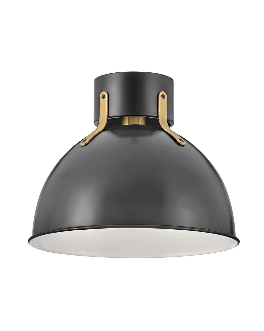 Foyer Argo - Small Flush Mount-Hinkley Lighting-HINKLEY-3481SK-Flush MountsSatin Black with Lacquered Brass accents-4-France and Son